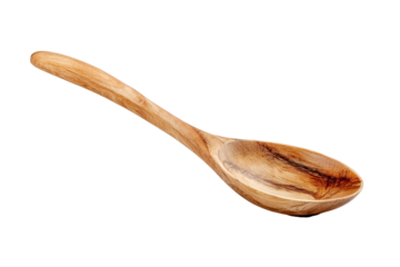 Wooden spoon isolated on transparent background, Clipart png