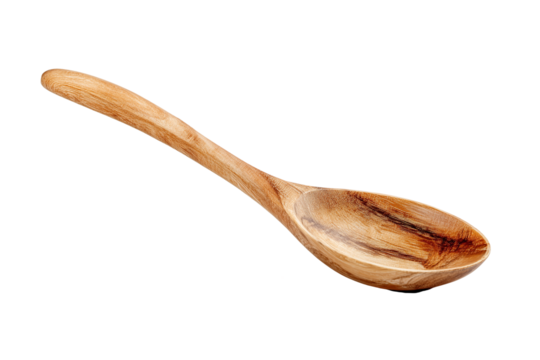 Wooden spoon isolated on transparent background, Clipart png