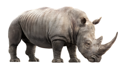 rhinoceros isolated on white background, HD realistic
