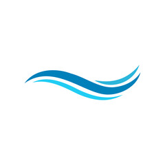 Stylized Blue Waves Vector for Water and Sea Concepts