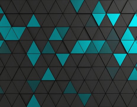 Geometric teal and black triangle pattern creates a modern, dynamic backdrop for design projects