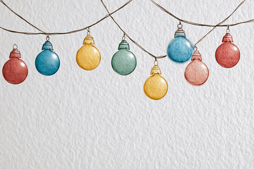 A festive image of Christmas lights and baubles, perfect for highlighting the joyful atmosphere of the holiday season.