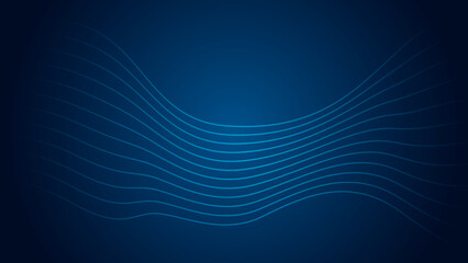 Abstract futuristic blue wave lines background with glowing digital flowing pattern and modern technology design