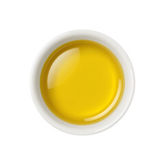 Golden liquid in pristine white bowl, evoking purity and natural essence presented simply
