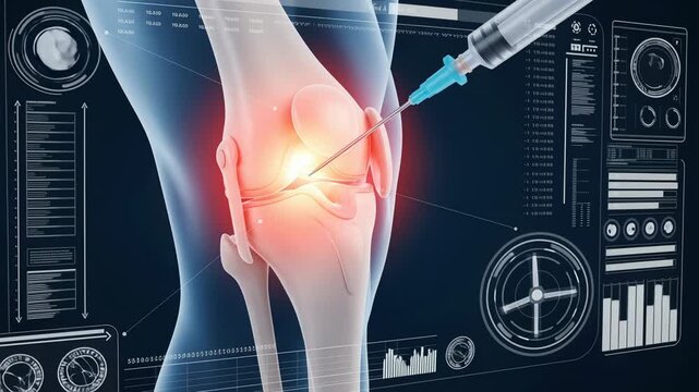 Innovative holographic representation of human knee joint anatomy with medication injection demonstration