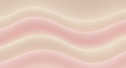 Abstract Background with Soft Pink and Beige Waves for Modern Design