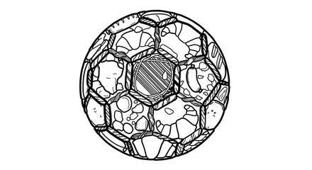 Detailed gem stone drawing for coloring book pages and printable art projects and graphic design use