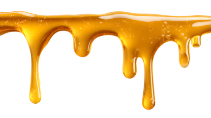 stream of liquid honey dripping isolated on white background, HD realistic