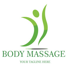 Spa, Body massage logo vector illustration