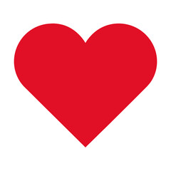 Flat Red Heart Icon