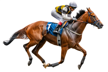 horse racing isolated on a transparent background.PNG