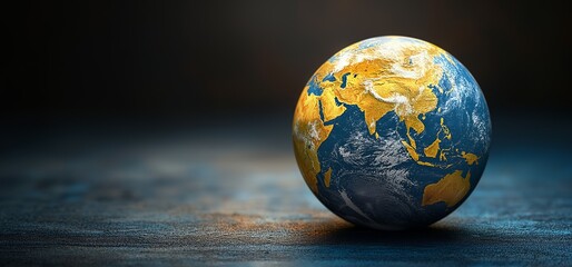 Earth globe internet network connection global technology digital communication data concept advertisement mock up ai generated art