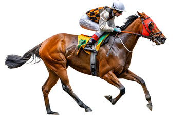  horse racing jockey isolated on a transparent background.PNG