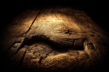 Close-up of weathered, antique wooden plank