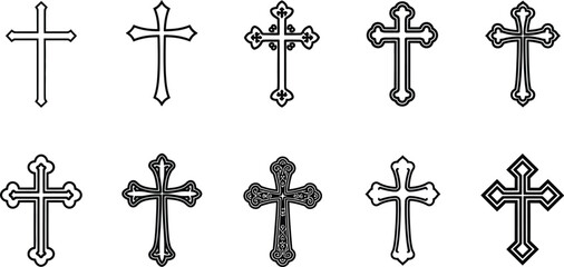 Elegant cross designs for spiritual and religious themes