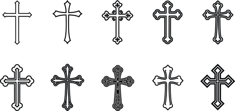 Elegant cross designs for spiritual and religious themes