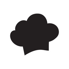Black Chef Cap Illustration for Food and Culinary Design