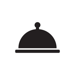 Flat Vector Cloche Illustration for Dining and Meal Service
