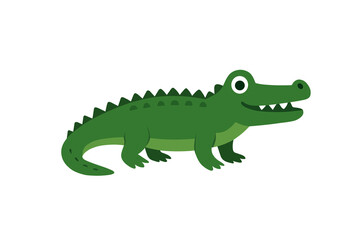 crocodile cartoon isolated on white