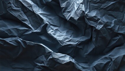 Closeup View Of Dark Gray Crumpled Fabric