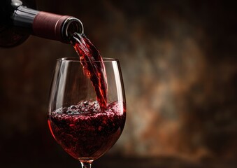 Red wine pouring into a glass (1)