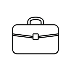 Briefcase icon, symbolizing business, work, and professional accessories, isolated on white background ideal for corporate and executive related designs