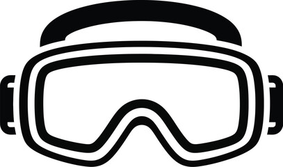 Ski goggles, safety goggles, scuba goggles icon editable vector illustration. 