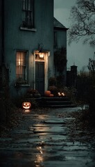Halloween scene 00 with seasonal visuals