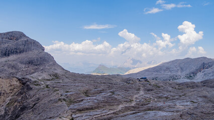 Overview of the Rosetta plateau, on the Pale di San Martino, Dolomites, Italy