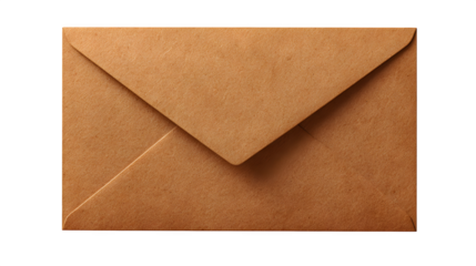 brown paper envelope isolated on white background, HD realistic