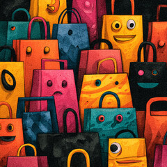 Playful Cartoon Style Black Friday Banner with Bright Colors