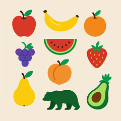 12. Colorful Fruit Fresh, Vibrant Icons Pack