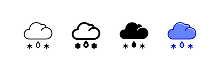 Hail icon set multiple style collection.