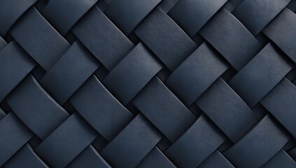 Dark Blue Geometric Woven Pattern Background