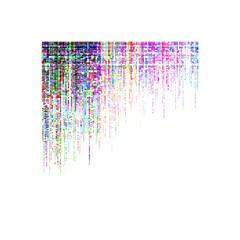 Abstract Glitch Art Rainbow Digital Drip