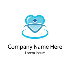 Modern and minimalist Health Logo Design with medical cross, leaf and simple color combined