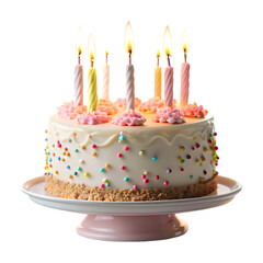 birthday cake isolated on white background