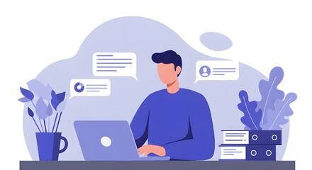 Young Entrepreneur Working Late At Laptop Surrounded By Paperwork In Modern Office, Representing Dedication, Startup Growth, Hard Work, Business Strategy, And Entrepreneurial Success