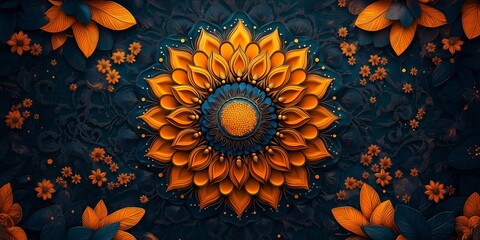 Symmetry mandala style abstract clean simple background design spiritual geometric pattern meditation harmony balance advertisement mock up ai generated art