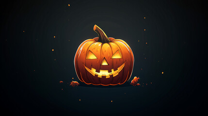 Halloween pumpkin jack o lantern spooky october holiday season art vector