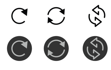 refresh or reload icon vector.