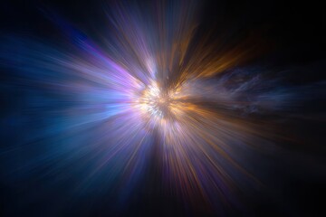 Obraz premium Abstract burst of vibrant colors radiating outward from a central point (1)