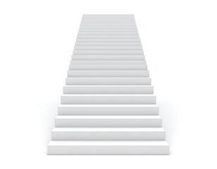White staircase on a plain background