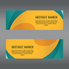 horizontal abstract web banner design template background gradients color. Suitable for web ads. Vector illustration