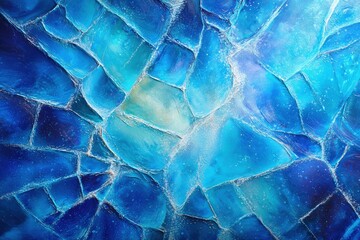 Abstract Blue Crystal Stone Design Texture