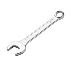 Metal wrench tool isolated on transparent background