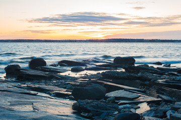 Obraz premium Sunset Over Rocks
