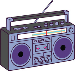 Obraz premium retro radio cassette player