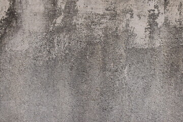 Reboco de parede com cimento e areia grossa, cobertura de muro de casa de alvenaria brasileira com textura desgastada e superfície suja envelhecida