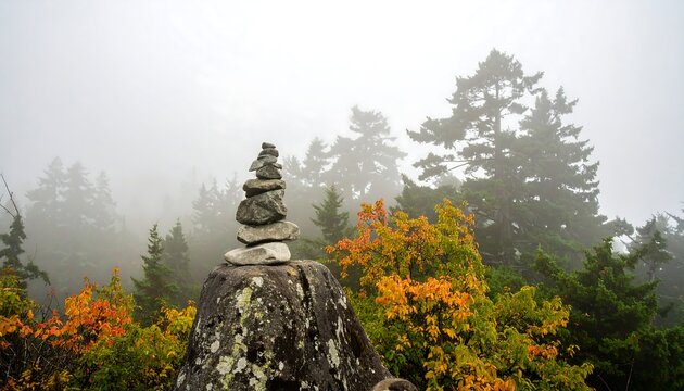 Misty mountaintop stack - Powered by Adobe